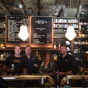 L-R: Will Tatchell (Van Dieman Brewing), Michael Briggs (Iron House Brewery), Denita Wawn (CEO Brewers Association) & Dave McGill (Moo Brew)